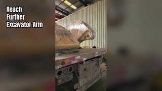 Graafmachine lange arm klaar om te verzenden