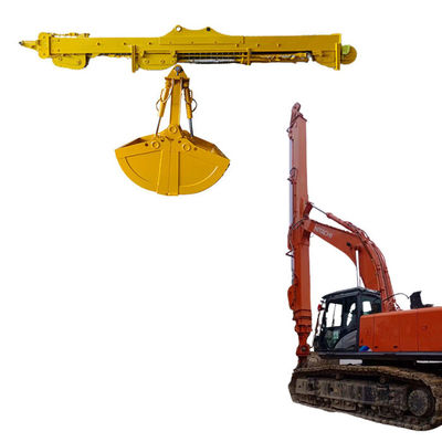 BS900E Digger Telescopische Dipper Arm Met Clamshell Bucket Hoog Effectief