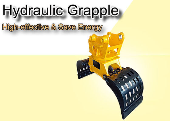 Draaiende hydraulische greep voor 4-55 ton graafmachine Grabbing Log Rock Materials