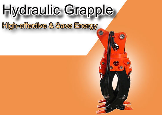 Draaiende hydraulische greep voor 4-55 ton graafmachine Grabbing Log Rock Materials