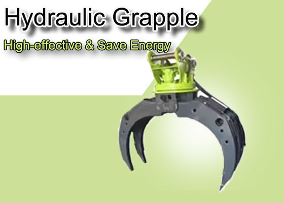 Draaiende hydraulische greep voor 4-55 ton graafmachine Grabbing Log Rock Materials