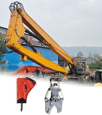 Aangepaste kleur graafmachine slooparm met hydraulische scheerbreaker