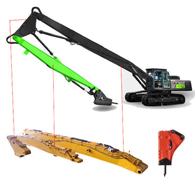 Gepersonaliseerde hydraulische boomarm met lang bereik voor sloopgraver met hoog bereik
