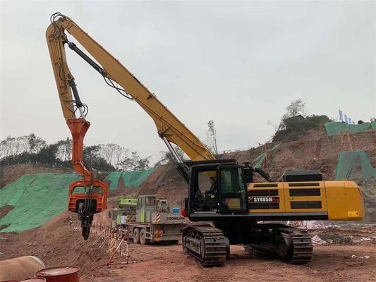 Graafmachine opgetrokken plaatstapel bestuurder lang bereik arm, graafmachine stapel boom arm
