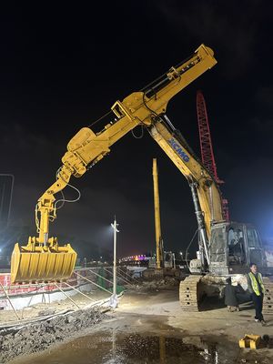 Op maat gemaakte graafmachine bevestigingen Uitbreidbare boomarm Lichte ontwerp