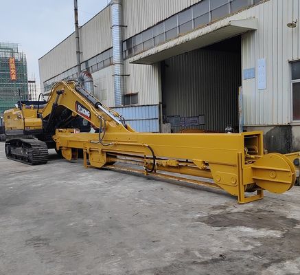 High-Reach Excavator Telescopic Arm Deep Pit Excavation & Grab Attachments (Depe Grave Excavating & Grab Attachments) is een telescopische arm met een hoge reikwijdte.