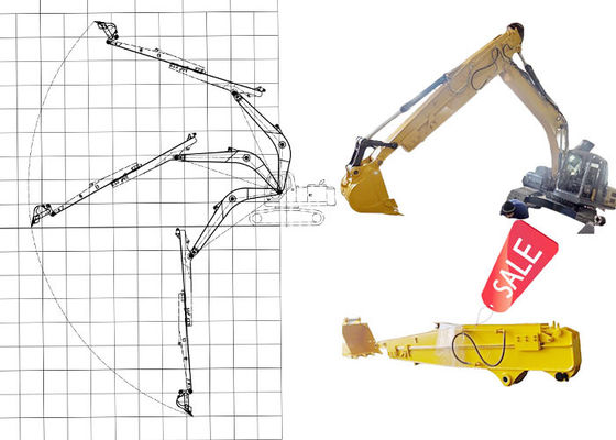 Digging Mini Excavator Telescopische Boom Voor Kat HITACHI KOMATSU SANY