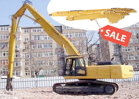 Hoog bereik sloopgraver boom en arm met scheerbreaker