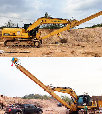 Professionele telescopische graafmachinearm met standaard- en cramshellemmen