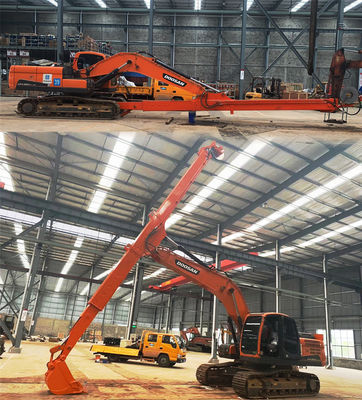 Professionele telescopische graafmachinearm met standaard- en cramshellemmen