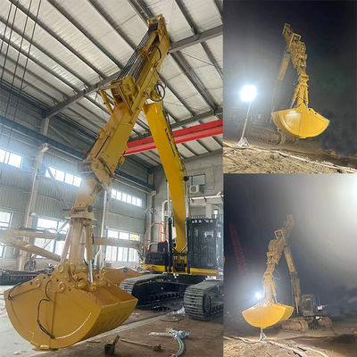 Grootschalige graafmachine met telescopische dipperarm voor het graven