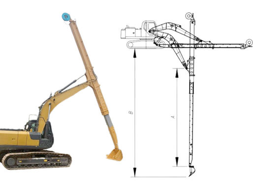 Graafmachine Telescopische Arm Voor Het Graven Van Huis Fundering Dieper Graven
