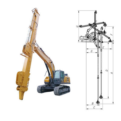 Telescopische graafmachine Telescopische 25m 30m 32m Met Clamshell Bucket voor graafmachine