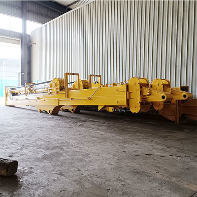 Graafmachine telescopische arm met grappelschelp emmer voor het graven