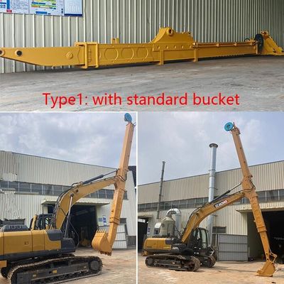 Lang bereik project graafmachine telescopische arm met standaard emmer Clamshell emmer