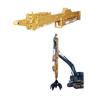 Telescopische arm van de graafmachine met een emmer voor het graven