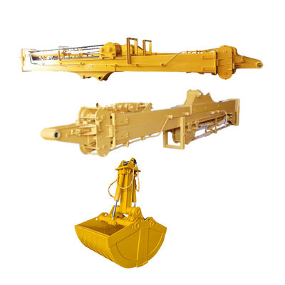 Telescopische graafmachine met een emmer met tandjes voor het grijpen