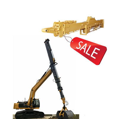 Telescopische arm met een emmer voor dieper graven
