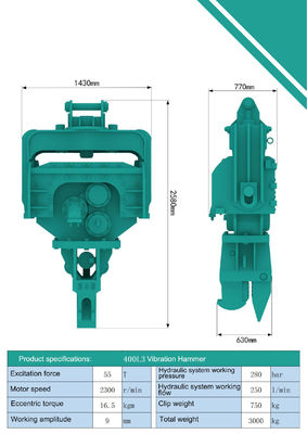 Graafmachine Trilhamer Trilpaalmachine voor Hitachi