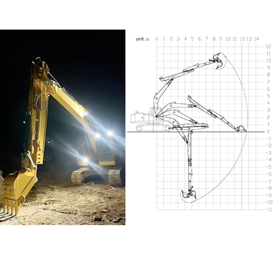 Graafmachine Telescooparm voor Graafmachine voor Hitachi Komatsu Sany Lange Reikwijdte