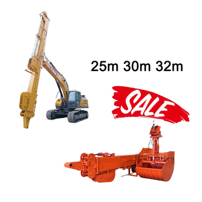 Top 1 Telescopische Giek voor Graafmachine Dipperarm Telescopische Arm Met Klapschelp Emmer
