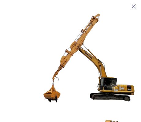 Excavator bevestiging Clamshell 10m 12m Drie-sectie telescopische arm Lang bereik boom en arm Geschikt voor 10-15 ton Excavator