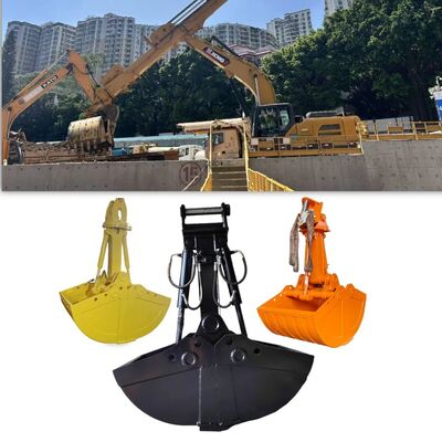 Excavatorkoppelingen 1-1.5cbm Clamshell Grab Bucket, Shell Bucket, Hydraulische Clamshell Excavator Bucket voor 20-30ton Excavator