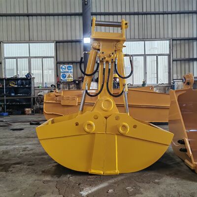 Excavatorkoppelingen 1-1.5cbm Clamshell Grab Bucket, Shell Bucket, Hydraulische Clamshell Excavator Bucket voor 20-30ton Excavator