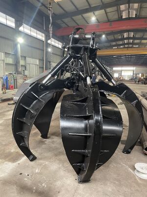 360 Degree Rotating Hydraulic Orange Peel Grapple Hydraulic Grapples Construction Machinery Parts Rock Grapple