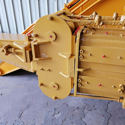 Telescopische arm van de graafmachine met een emmer voor het graven