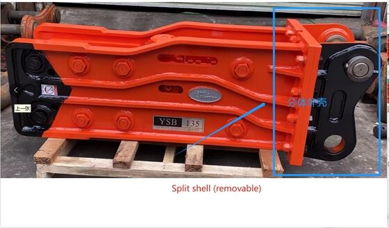 Zware hydraulische breekhamer Krachtig sloopgereedschap voor 0,5-10T graafmachines Mini-bouwmachines