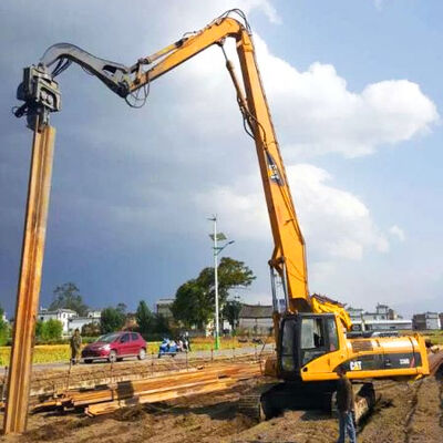 Robuuste 13,5-18m Graafmachine Palenarm Giek voor 30-50 Ton Graafmachine Plaatpalen Drijfhulpstuk Q355B Q690D Aangepast