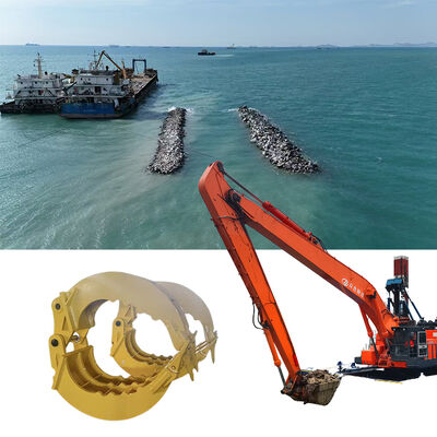 Langbereikende graafmachinearm met steengreep voor zware werken Optimale oplossing voor oever- en damwerken